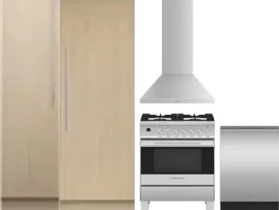 5 Piece Package Includes Refrigerator, Freezer, Range, Hood And Dishwasher